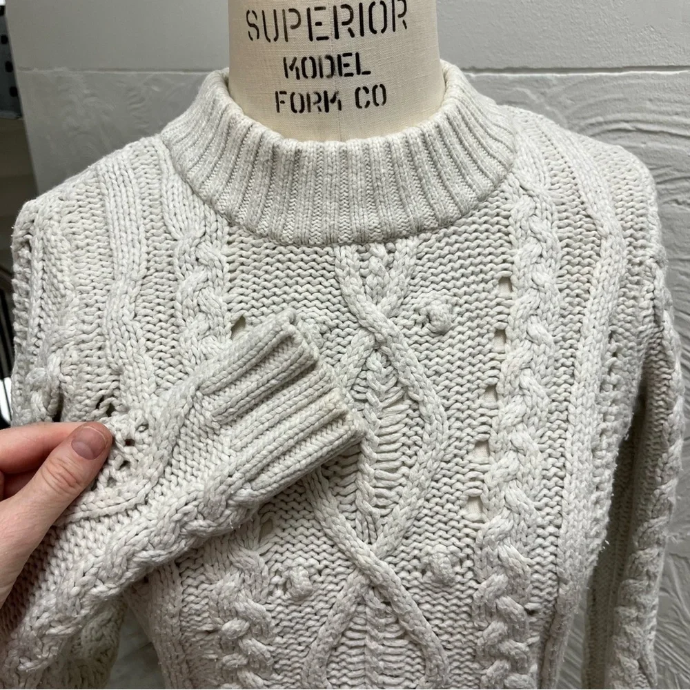 Cropped chunky knit sweater by Rachel Roy, flattering style with high waisted - Picture 4 of 7